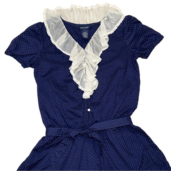 RALPH LAUREN Vintage Polk-Dot Dressy Romper Shorts size 12 Girls✨ - Picture 3 of 12